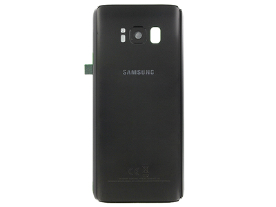 Samsung Galaxy S8 Cover Batteria in vetro + Vetrino Camera + Vetrino Flash Nero
