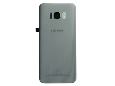 Samsung Galaxy S8 Cover Batteria in vetro + Vetrino Camera + Vetrino Flash Silver (ECOSTORE)