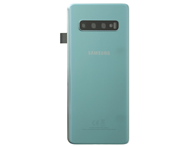 Samsung Galaxy S10 Cover Batteria in vetro + Vetrino Camera Prism Green