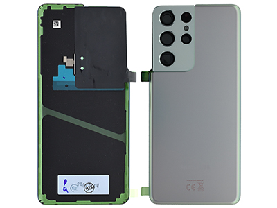 Samsung Galaxy S21 Ultra Cover Batteria + Vetrino Camera + Adesivi Phantom Silver (ECOSTORE)