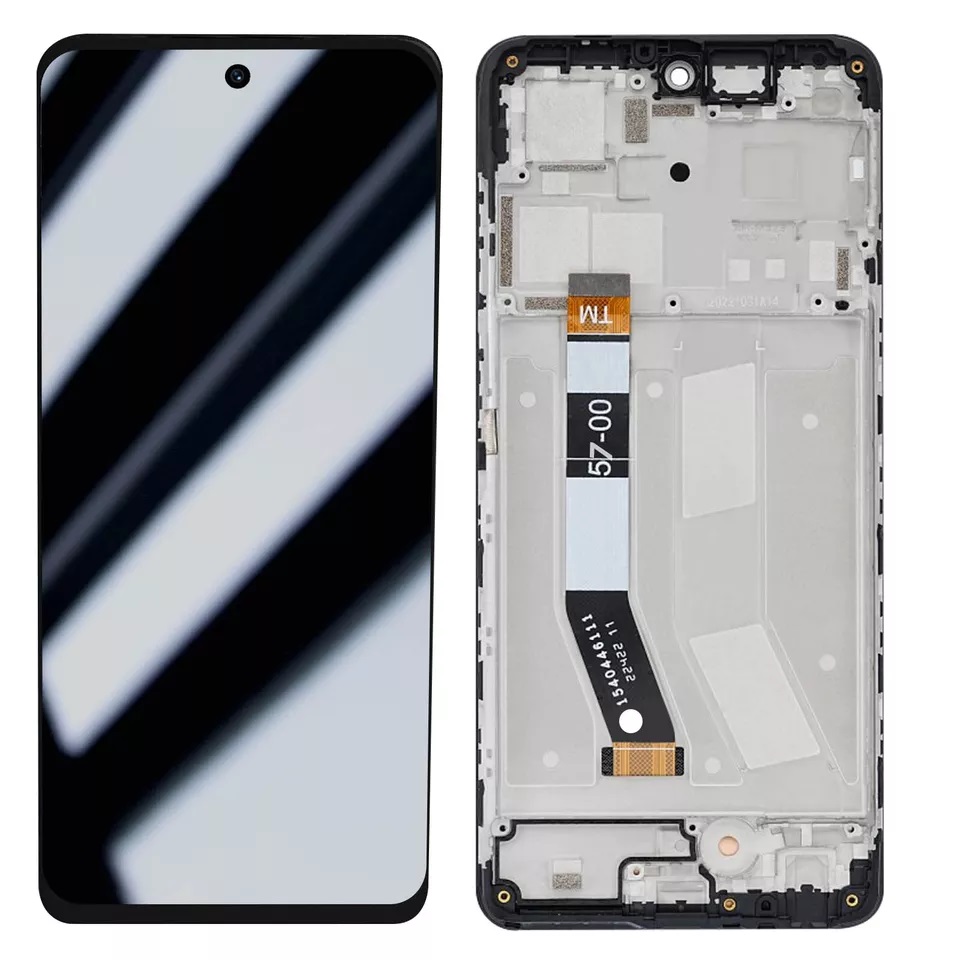 Motorola Moto G75 LCD + Touch Screen + Frame + Tasti Laterali Aqua Blue