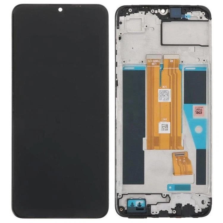 Realme C61 LCD + Touch Screen + Frame + Switch Tasti Laterali Black