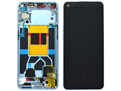 Oppo RENO 6 5G LCD + Touch Screen + Frame + Tasti Laterali Arctic Blue (ECOSTORE)