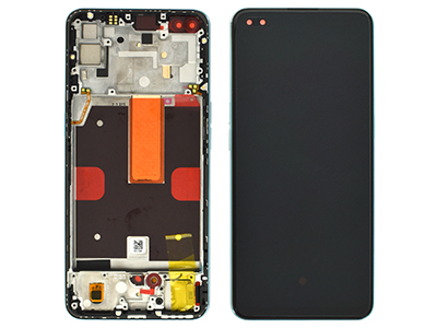 Oppo Reno 4 5G LCD + Touchscreen + Frame + Tasti Laterali Galactic Blue
