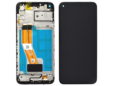 Samsung Galaxy M11 LCD + Touchscreen + Frame + Switch Tasti Laterali Black
