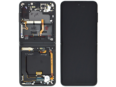 Samsung Galaxy Z Flip 3 LCD + Touchscreen + Frame + Camera Frontale + Altoparlante Phantom Black