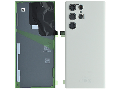 Samsung Galaxy S22 Ultra Cover Batteria + Vetrino Camera + Adesivi Phantom White