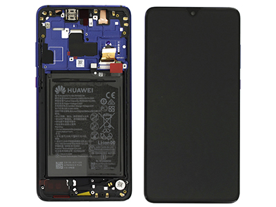 Huawei Mate 20 LCD + Touchscreen + Frame + Batteria + Vibrazione + Altoparlante + Tasti Laterali Twilight