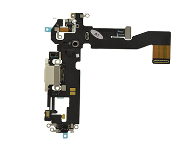 Apple iPhone 12 Flat Cable + Connettore di Ricarica + Microfono Bianco No Logo