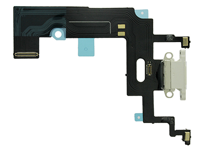 Apple iPhone XR Flat Cable + Connettore di Ricarica + Microfono Bianco No Logo