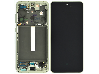 Samsung Galaxy S21 FE LCD + Touchscreen + Frame + Tasti Laterali Olive