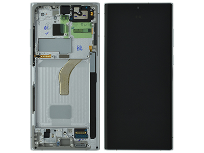 Samsung Galaxy S22 Ultra LCD + Touchscreen + Frame + Tasti Laterali Phantom White
