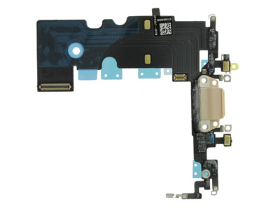 Apple iPhone 8 Flat Cable + Connettore di Ricarica + Microfono Oro No Logo (ECOSTORE)