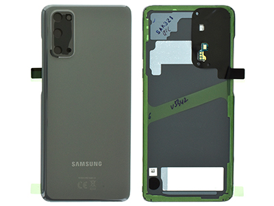 Samsung S20 Cover Batteria in vetro + Vetrino Camera + Microfono Grigio