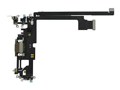 Apple iPhone 12 Pro Max Flat Cable + Connettore Ricarica + Microfono Nero No Logo (ECOSTORE)