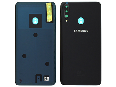 Samsung Galaxy A20S Cover Batteria + Vetrino Camera Nero