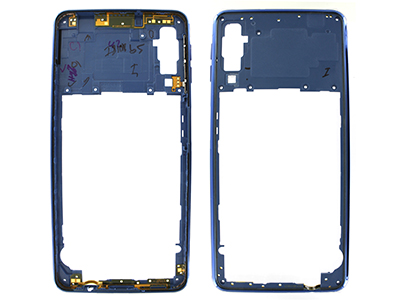 Samsung Galaxy A7 2018 Rear Cover + Tasti Volume Blu