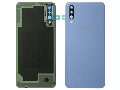 Samsung Galaxy A70 Cover Batteria + Vetrino Camera + Adesivi Blu (ECOSTORE)