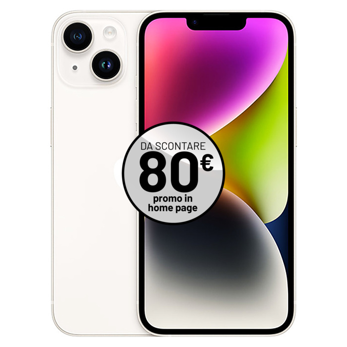 Apple iPhone 14 (256 GB) Galassia - Grado Estetico: Buono Plus - Batteria Nuova