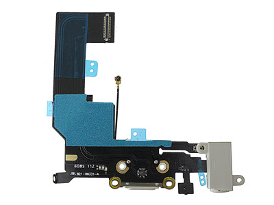 Apple iPhone SE Flat Cable + Jack Audio + Microfono + Connettore di Ricarica Bianco No Logo