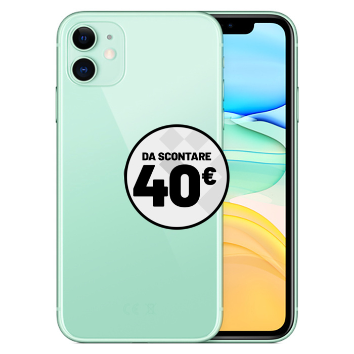 Apple iPhone 11 (64 GB) Verde - Grado Estetico: Buono Plus - Batteria Nuova