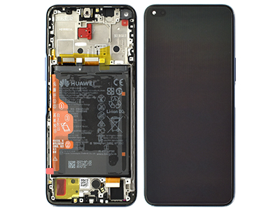 Huawei Nova 8i LCD + Touchscreen + Frame + Batteria + Vibrazione + Altoparlante + Switch Tasti Lat Silver