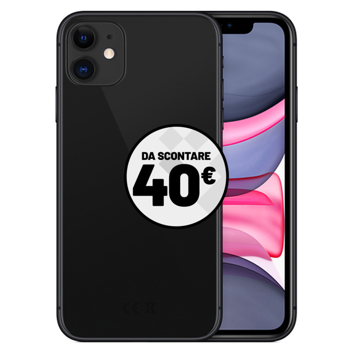 Apple iPhone 11 (64 GB) Nero - Grado Estetico: Buono Plus - Batteria Oltre 85%