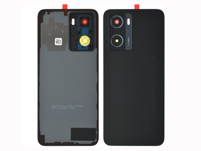 Oppo A57 Cover Batteria + Vetrino Camera + Adesivi Black