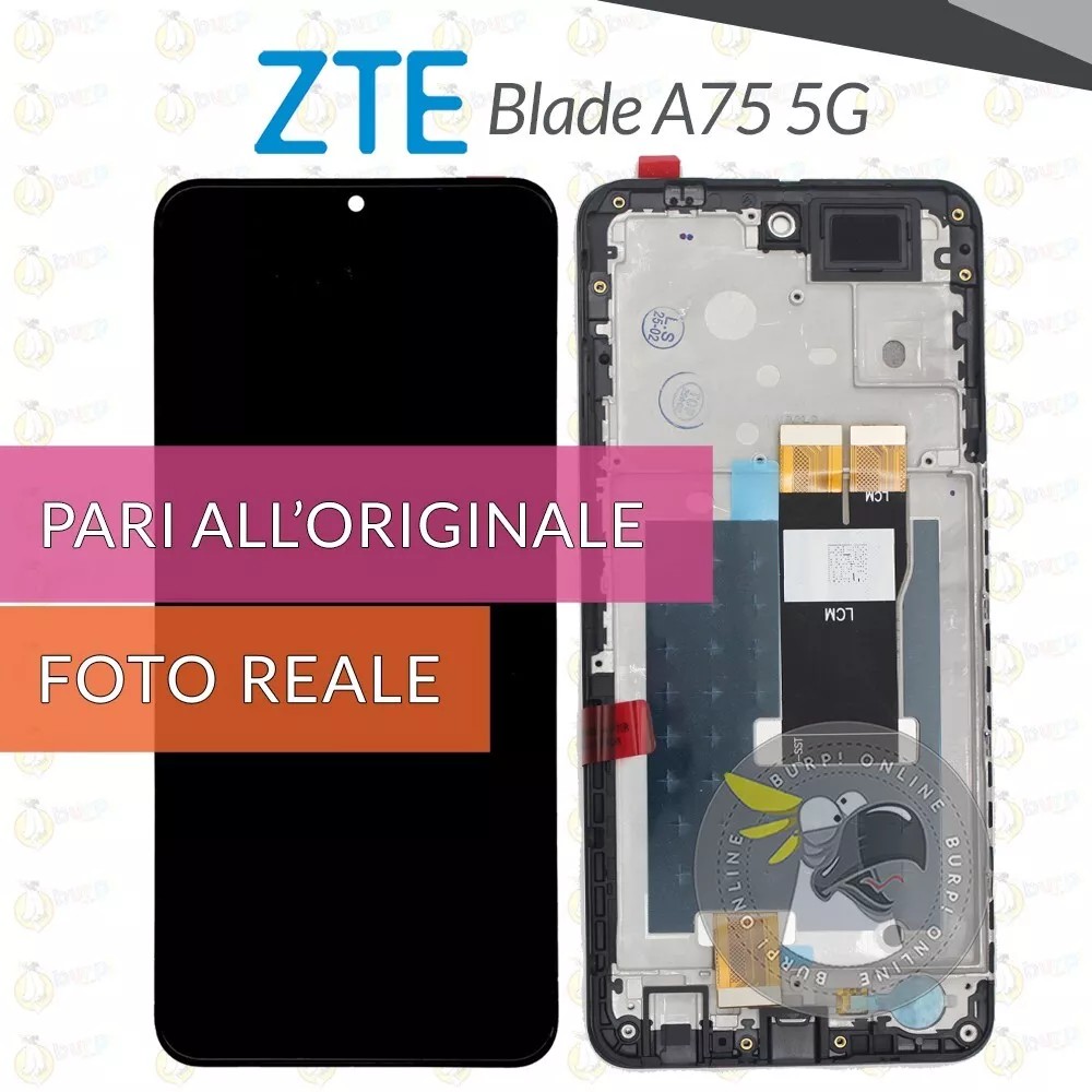 ZTE Blade A75 LCD + Touch Screen + Frame Black