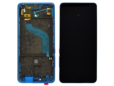 Xiaomi MI 9T Lcd + Touch Screen + Frame + Tasti Laterali Blu