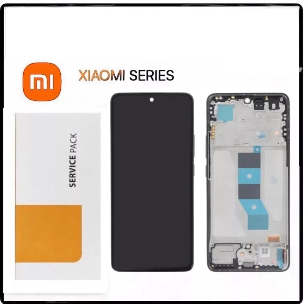 Xiaomi REDMI NOTE 14 5G Lcd +Touch Screen + Frame + Tasti Lateali Midnight Black (ECOSTORE)