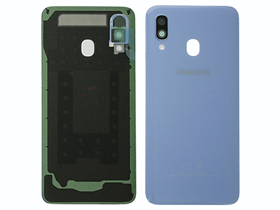 Samsung Galaxy A40 Cover Batteria + Vetrino Camera + Adesivi Blu (ECOSTORE)