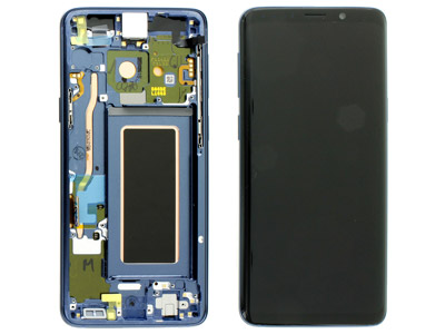 Samsung Galaxy S9 Lcd + Touchscreen + Altoparlante + Tasti Laterali Coral Blue (ECOSTORE)