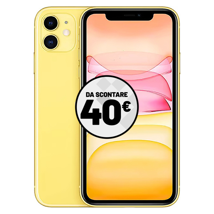Apple iPhone 11 (64 GB) Giallo - Grado Estetico: Buono Plus - Batteria Nuova