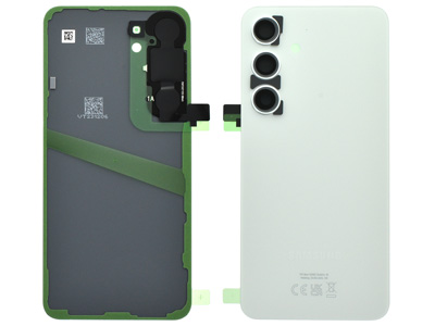Samsung GALAXY S24 5G Cover Batteria + Vetrino Camera + Adesivi Marble Gray (ECOSTORE)