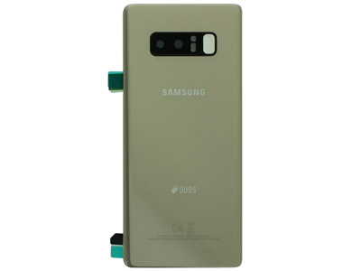 Samsung Galaxy Note 8 Cover Batteria in vetro + Vetrino Camera + Vetrino Flash vers. Duos Oro (ECOSTORE)