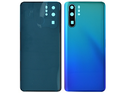 Huawei P30 PRO Cover batteria + Vetrino Camera + Adesivo Aurora Blue