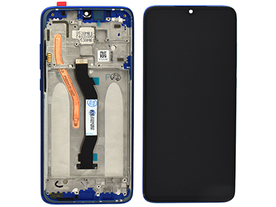 Xiaomi REDMI NOTE 8 PRO Lcd + Touch screen + Frame + Tasti Laterali Blu