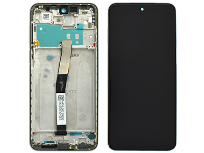 Xiaomi Redmi Note 9 Pro Lcd + Touchscreen + Frame + Tasto Volume Glacier White