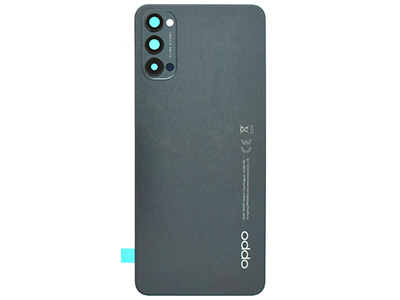 Oppo RENO 4 5G Cover Batteria + Vetrino Camera + Adesivi Space Black