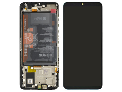 Huawei Honor X7A Lcd + Touch Screen + Frame + Batteria Midnight Black