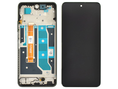 Realme C67 4G Lcd + Touch Screen + Frame + Tasto Volume Black Rock