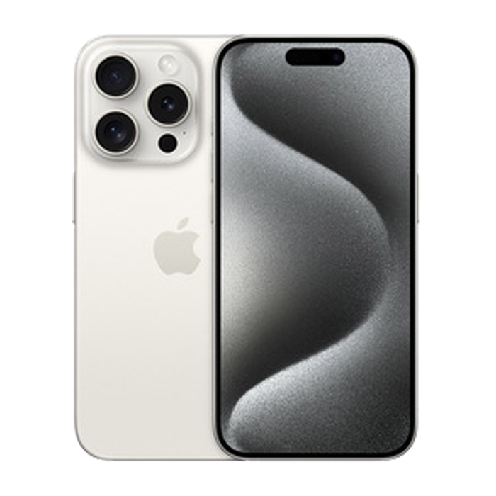 Apple iPhone 15 Pro (128 GB) Titanio Bianco - Grado Estetico: Eccellente - Batteria Oltre 85%