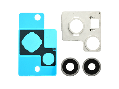 Apple iPhone 13 Cover Camera + Vetrino + Frame + Adesivo Rosa Kit 2 Camere Completo