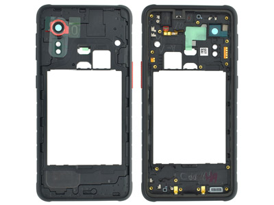 Samsung GALAXY XCOVER 5 Rear Cover + Altoparlante + Tasti Laterali Vetrino Camera Black-(ECO STORE)