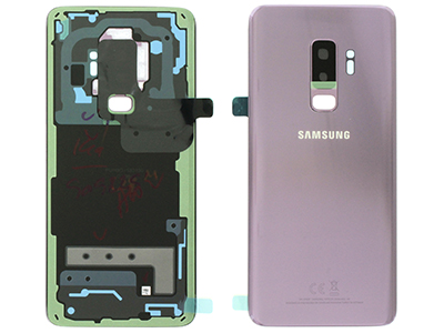 Samsung GALAXY S9+ Cover Batteria in vetro + Vetrino Camera + Vetrino Flash Lilac Purple
