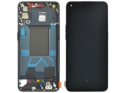 Oppo RENO 6 5G Lcd + Touch Screen + Frame + Tasti Laterali Stellar Black