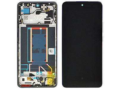 Oppo RENO 13F 5G Lcd + Touch Screen + Frame + Tasti laterali Plume Purple