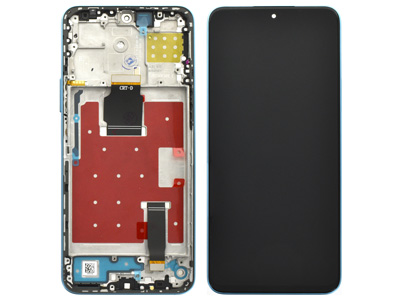 Huawei HONOR X8A Lcd + Touchscreen + Frame + Tasti Volume Cyan Lake