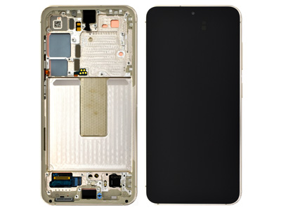Samsung GALAXY S23 Lcd + Touchscreen + Frame + Tasti Laterali Cream (ECOSTORE)